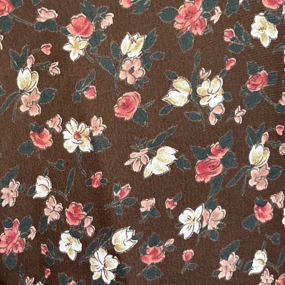 Vintage Guess Blouse Top Women M Brown Floral Y2K Boho Hippie 80s Festival - Picture 6 of 14